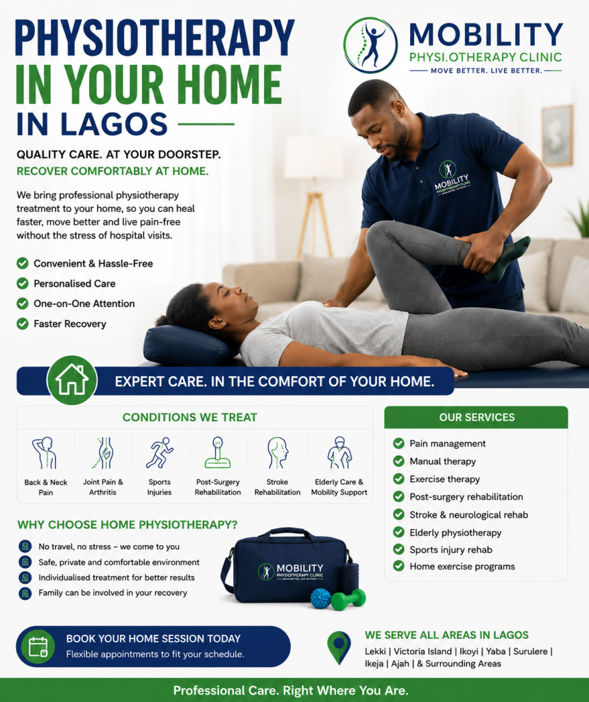 Physiotherapy in your home in Lagos