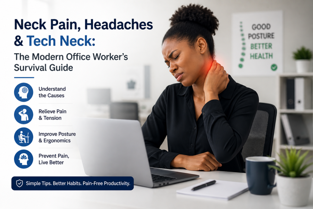 Neck Pain, Headaches & Tech Neck: The Modern Office Worker’s Survival Guide